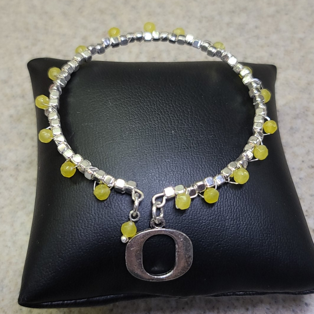 Bracelet Oregon Silver/Yellow. Adjustable